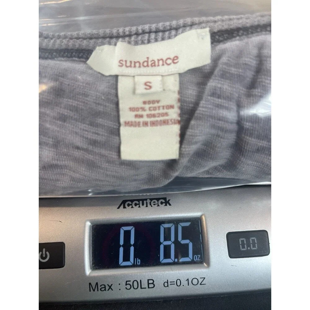 Sundance Grayish Purple Waffle Oversized Tunic Top S